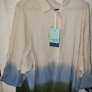 Rachel Comey Cream and Blue Button Down Shirt